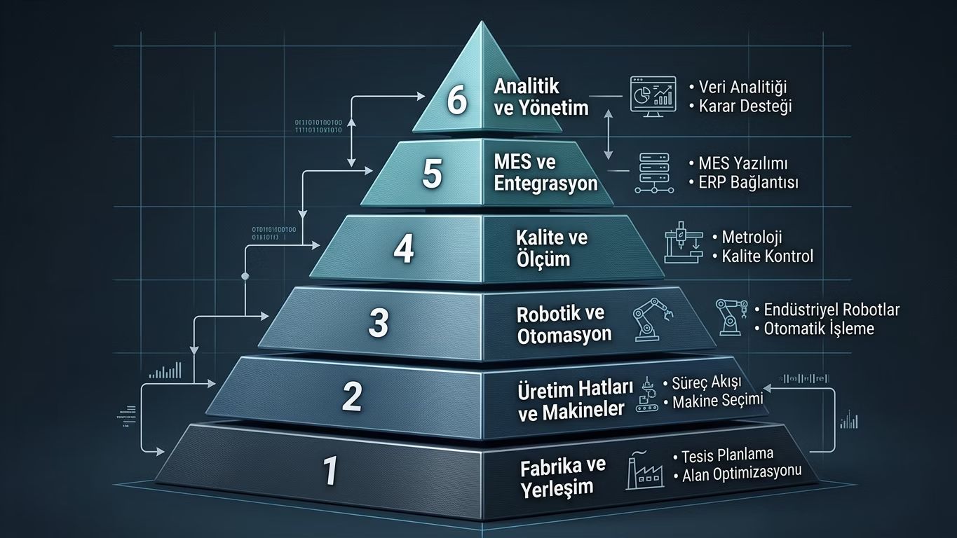 Bütünleşik üretimin altı mühendislik katmanı